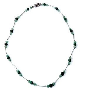 Handmade Green Beaded Necklace Fashion Jewelry